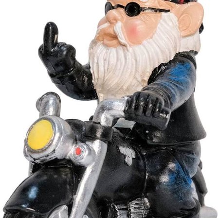Motorcykel Havegnom 13,3cm x 13cm Havegnom Statue Vandtæt Solbeskyttelse