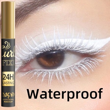 1 st Färgglad Böjande Mascara Vattentät Snabbtorkande Ögonfransförlängning Flerfärgade Fransar Ögon Koreansk Makeup Långvarig Blå Vit