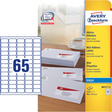 Avery Minietikett 38,1x21,2 mm