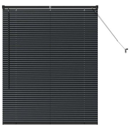 Moderna venetianska butiker - vidaXL - Aluminium - Matt finish - 100x130 cm - Svart - Utomhusmontering