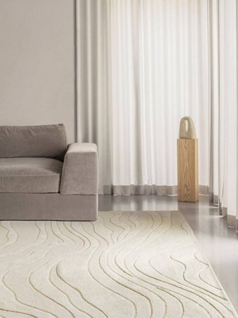 Pieni Marble Matot - Valkoinen 140X200 Villa, Skandinaaviseen Tyyliin