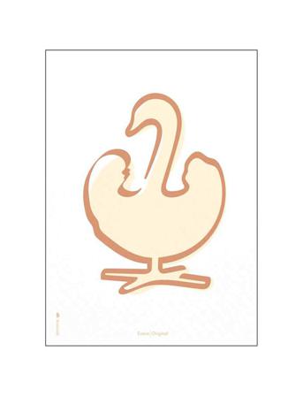The Swan White Home Decoration Posters & Frames Posters Animals Monivärinen/Kuvioitu Brainchild