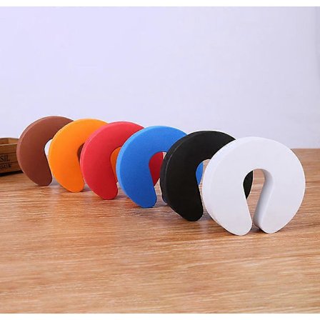 12 stk. Ekstra tykk og myk dørstopper anti-klype baby dørstopper 9 * 10 * 1,5 cm