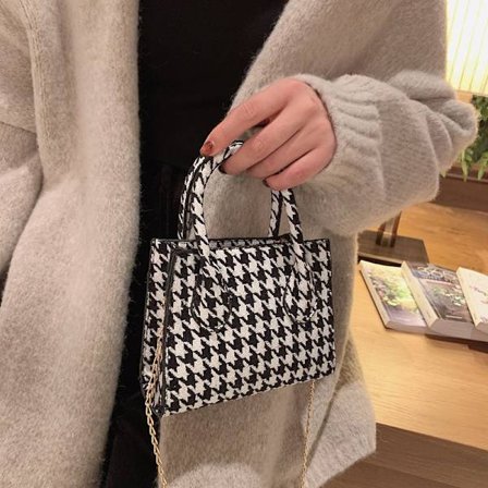 Rutiga handväskor Crossbody Tote Bag för kvinnor