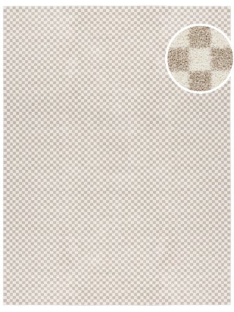 Scandina Washable 300X400 Large Beige/White Rug