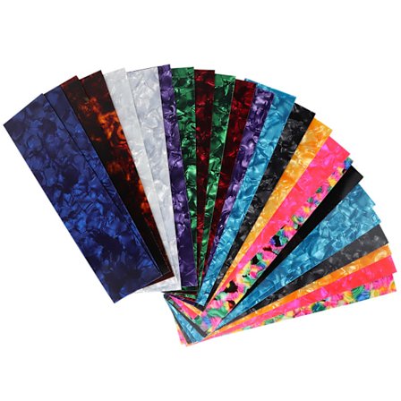 25x Celluloid Guitar Pick Strips Tykkelse 0,50 0,73 0,90mm Ramme Monteringsring
