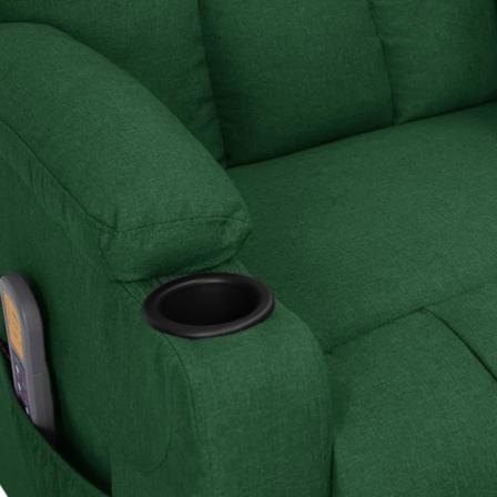 Vidaxl Massagefåtölj Mörkgrön Tyg Grön