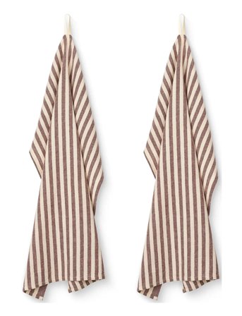 STUDIO FEDER Penny Tea Towel 2- Pack - Cot/Lin - Brown - 50X 70CM