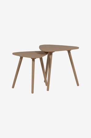 WOOOD - Sivupöydät Nila, 2 kpl - Beige - Pikkupöydät - - Homeroom