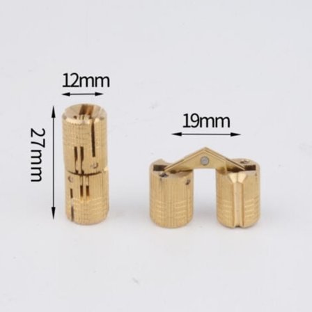 Sylinterimäinen piilotettu sarana - Halkaisija: 12mm
