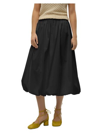 Vmfriba Mw 7/8 Balloon Skirt Wvn Ga Black Vero Moda