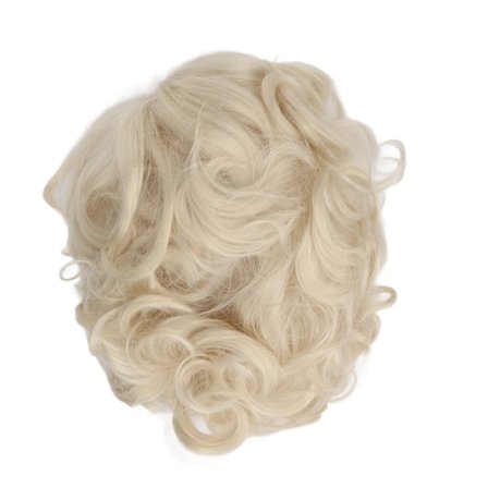 Kvinnors korta lockiga peruker Fashion Classic Luster Värmebeständighet Korta blonda peruker för daglig fest kväll Cosplay
