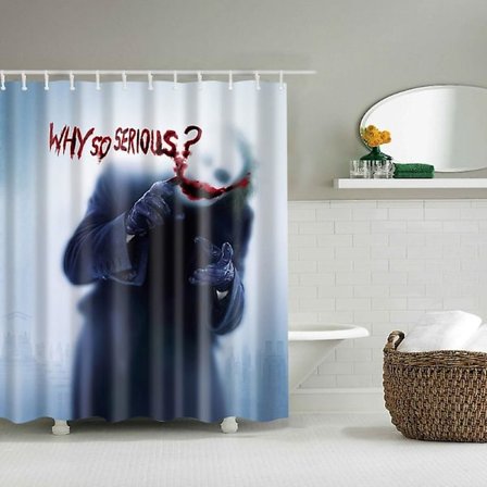 Joker Why So Serious Bruseforhæng i Polyester med 12 Kroge - 180 x 180 cm