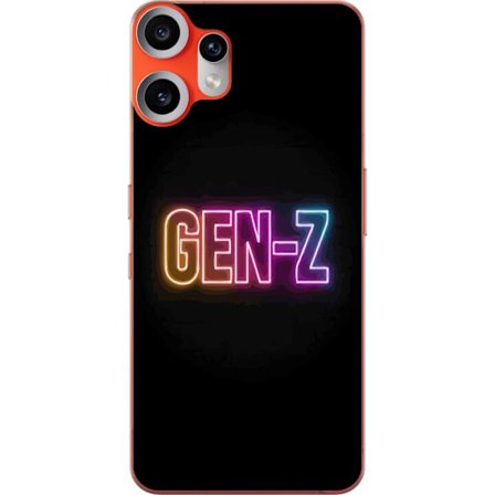 Kompatibelt Mobildeksel til Nothing Nothing CMF Phone 2 Pro Neontext Gen Z i fargerikt lys mot mørk bakgrunn i moderne digital stil