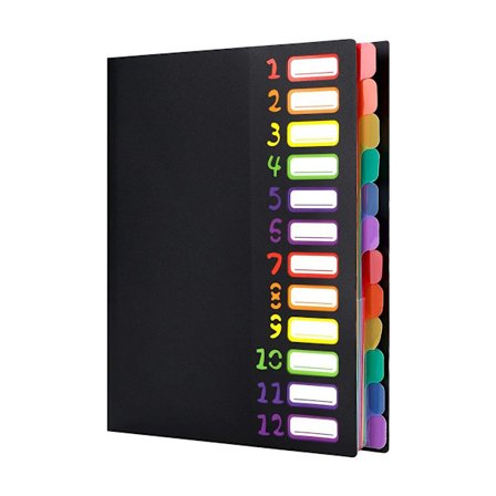 Prosjektmappe A4 arrangør skrivebordsarrangør 12 rom skrivebordsmappe KLB