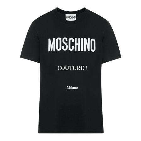 Moschino, T-Shirt Czarny, Mężczyzna, Rozmiar: S