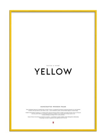 Poster & Frame Yellow Wood Frame - Yellow - 60X80CM