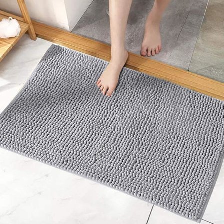 Bademåtte, 50 x 80 cm Skridsikker Højbunks Mikrofiber Bademåtte, M, ZQKLA