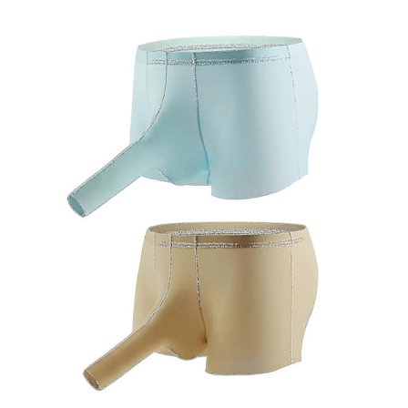 Sexy boxershorts for menn, U-formet elefantsnabel, undertruser, firkantede boxershorts for menn, 2-pakning Tw