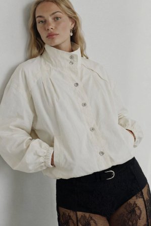 Laura Wittek x NA-KD Jacka med hög krage - Vårjackor - Naturvit - EU 32