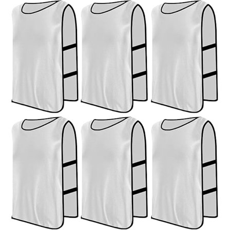 6 stk. Fodboldhagesmække, Træning Fodbold Seddel, Scrimmage Træningsvest, Genanvendelig Sport Sele, Størrelse XL