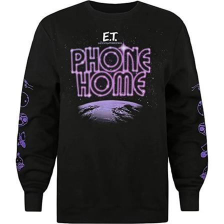 E.t Herr Telefon Hem Neon Långärmad T-shirt L Svart/lila