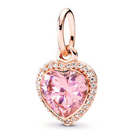 Pandora rosa guld krone vedhæng løse perler piger perlebesat. 36