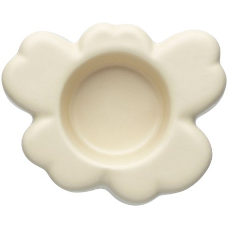 Marimekko Unikko telysholder 10 cm, beige/hvit' - 'Hvit/beige