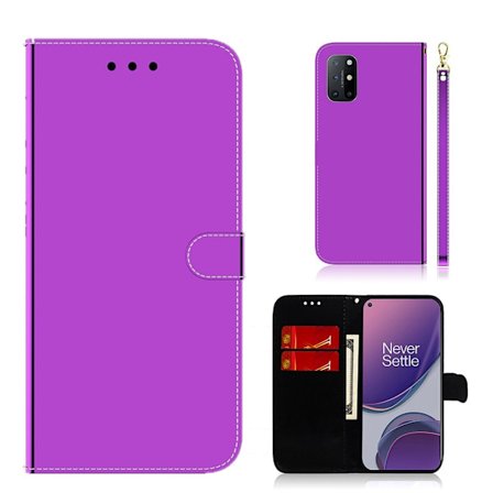 Mirror OnePlus 8T flip case - Violetti