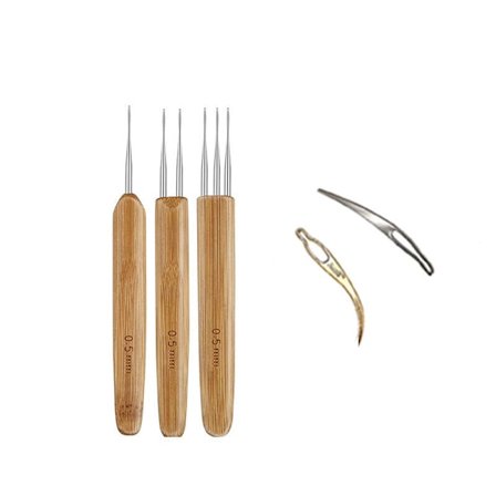 5 delar dreadlocksverktyg inkluderar 3 delar dreadlocks krok 1 krok 2 krokar 3 krokar hårvävningsnål virknål 2 delar hår låsverktyg för flätning 