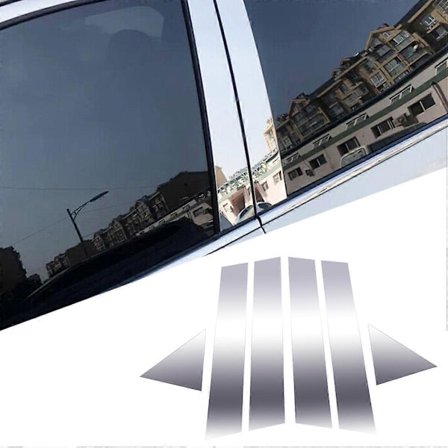 Bilsidespelare Trim-set för Chrysler 300 300C Dodge Magnum 2005 2006 2007 2008 Silver PC Plast