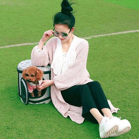 Sjarmerende Blomstermønstret Myk EVA Bærbar Dyreveske Pustende