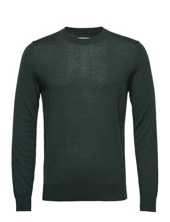 Flemming Crew Neck 3111 Neulepaita Pyöreä Kaula-aukko Vihreä Samsøe Samsøe