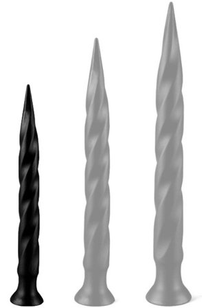 Long Tail Dildo Schwarz 35 cm