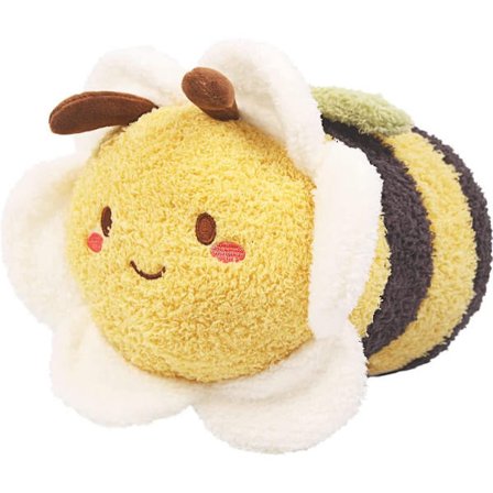 Liangnv Bee Plyschleksak Gosedjur, squishy Fuzzy Bumble Bee Plyschdocka Kudde, Mjuk Anime Honeybee Kudde Leksakspresenter för barn 14in