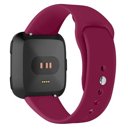 Fitbit Versa Lite klockband av silikon - Storlek: S / Vinröd