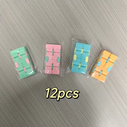 12 Infinite Flip Rubiks Cube Legetøj - Glat flipmekanisme er perfekt til afslapning, fødselsdage, Thanksgiving-gaver og festartikler
