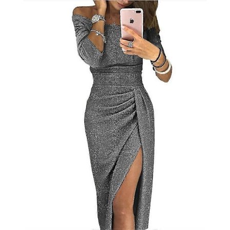 Dame Slå-om Hofte Slids En-skulder Kjole Glitrende Gallakjole Aftenkjole