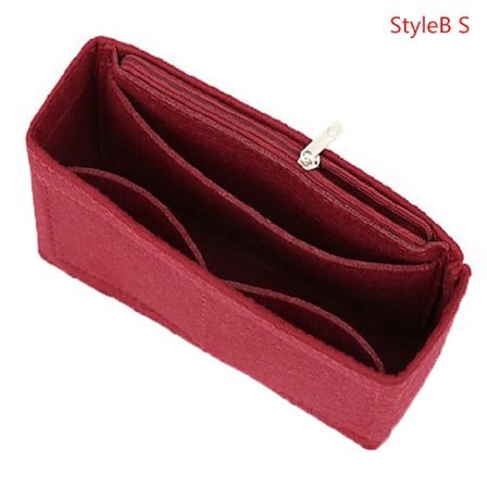 1:a Kvinnor Insert Bag Filt Tyg Handväska Organizer Bag Black StyleB S
