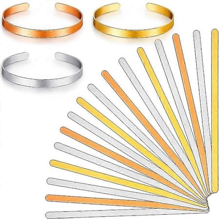 Aluminiumarmbandsämnen Stämpling Koppar Manschettarmbandsämnen Metallstämpel För Diy Armbandssmycken