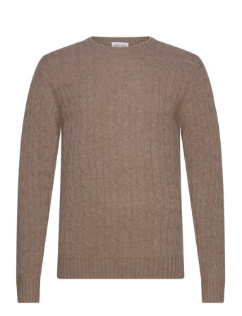 Davida Cashmere | Man O-Neck Cable Sweater | M