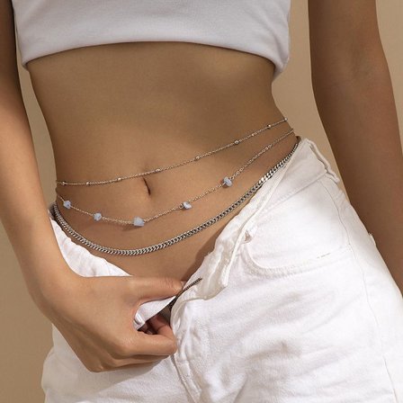 Sora vyötäröketju Natural Stone vyötärönauha HOPEAA