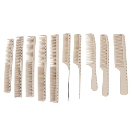 10 stk Profesjonelle Hårkam Barber Hårstyling Klippekam med Måleskala