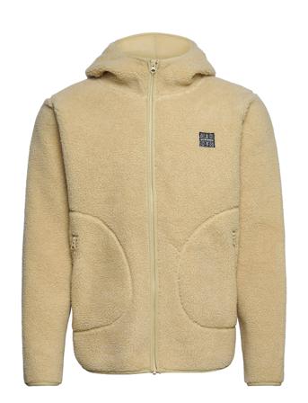 Langli Hooded Pile Jacket Sweatshirts & Hoodies Fleeces & Midlayers Beige H2O