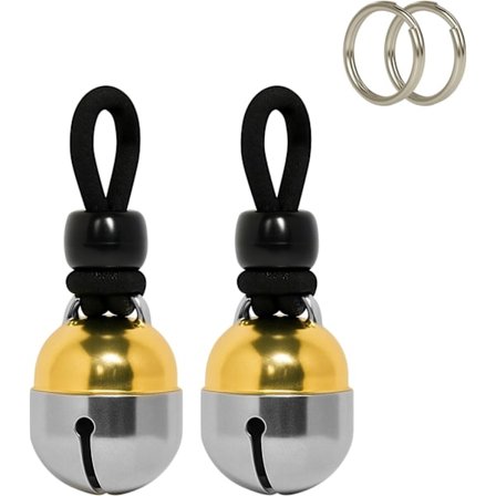 , Par - Håndlavet i USA, Ekstra Høje Halsbåndsklokker til Katte og Hunde, Premium Messing og Nikkelsølv Lille Par