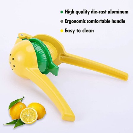 Sitruunapuristimen, manuaalinen mehumaija, hedelmämehumetallipuristin, ammattimainen käsi