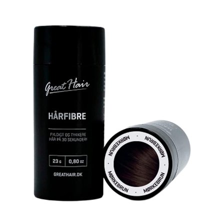 Great Hair Hårfibre Mørkebrun 23 g, Hår, Hårfarve, Toningsfarve