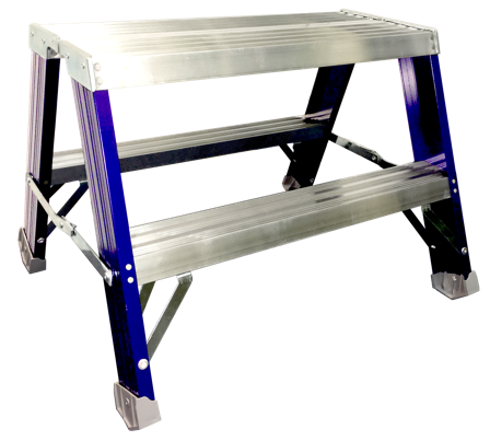 Skeppshultstegen 862009 Arbeidsbukk 2 steg,475 mm Blå, Stiger & stillaser