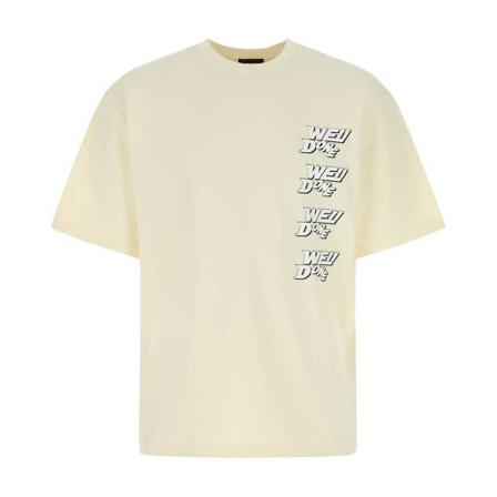 We11Done T-Shirt Ivory , Beige , Dames , Maat: M