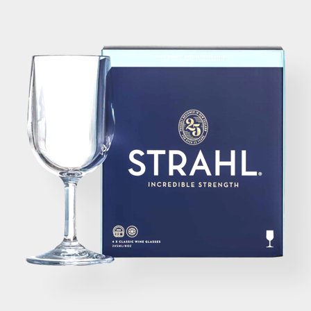 Plastic wine glass Strahl Small Classic Wine Gift Pack, transparent, 24 cl, 4-pack